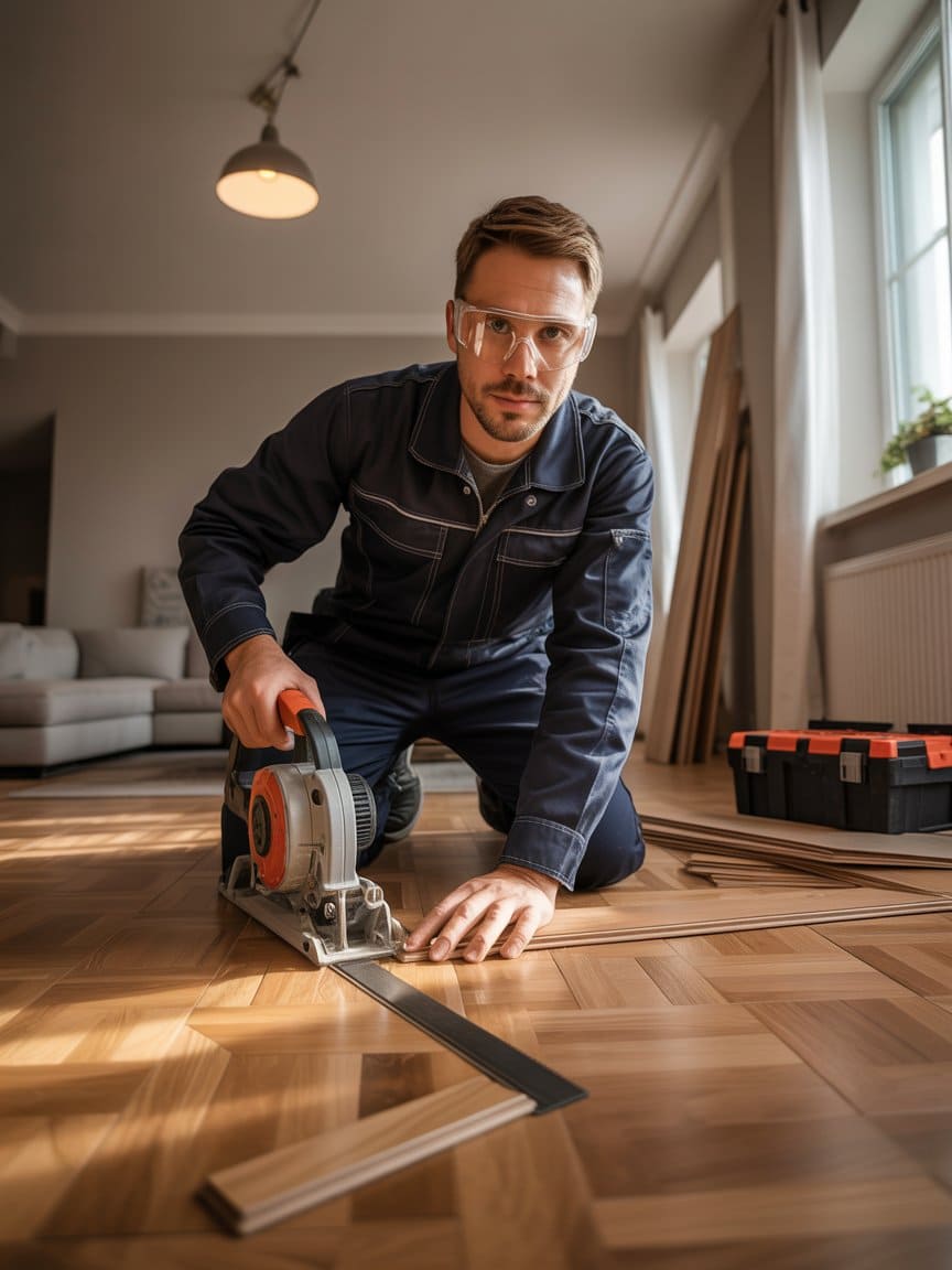 Instalación de suelos de parquét